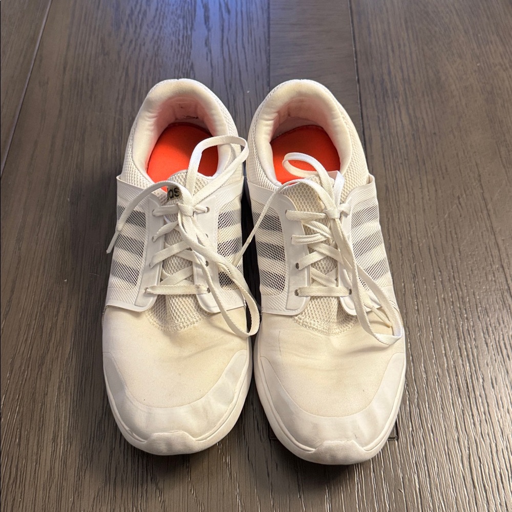 White Adidas cloud foam sneakers